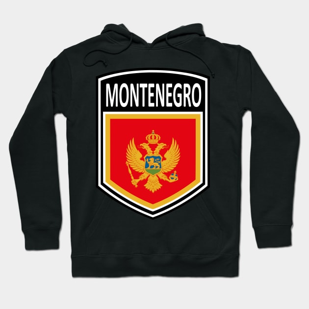 Flag Shield - Montenegro Hoodie by Taylor'd Designs